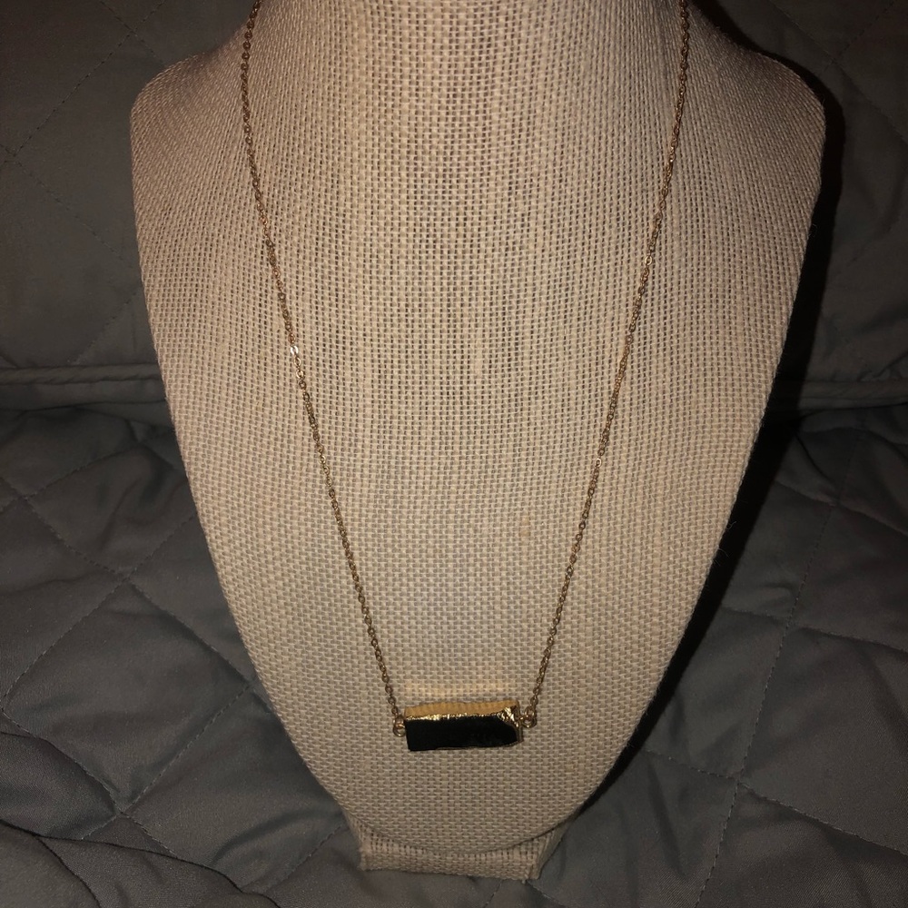 Druzy Bar Necklace